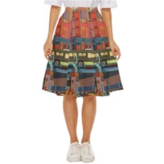 The City Style Bus Fantasy Architecture Art Classic Short Skirt by Grandong