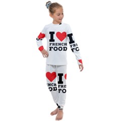 I Love French Food Kids  Long Sleeve Set  by ilovewhateva