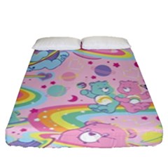 Bears Kawaii Pattern Fitted Sheet (queen Size) by Cowasu