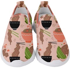 Japanese Street Food Soba Noodle In Bowl Kids  Slip On Sneakers by Cowasu