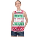 Merry Christmas Ya Filthy Animal High Neck Satin Top View1