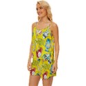 Robot Pattern Lego Satin Pajama Short Set View2