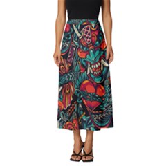 Japanese Graffiti Classic Midi Chiffon Skirt by Cowasu