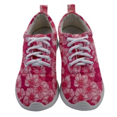 Cute Pink Sakura Flower Pattern Women Athletic Shoes by Cowasu