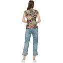 Japanese Flower Art Women s Raglan Cap Sleeve Tee View2