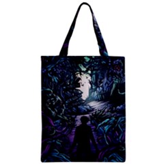 Horror Psychedelic Art Zipper Classic Tote Bag by Cowasu