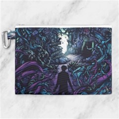 Horror Psychedelic Art Canvas Cosmetic Bag (xl) by Cowasu