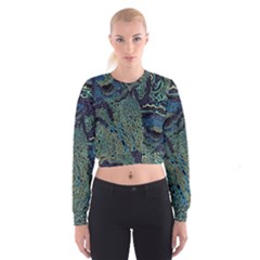 Dark Psychedelic Cropped Sweatshirt by Cowasu