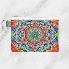 Mandalas Psychedelic Canvas Cosmetic Bag (medium) by Cowasu