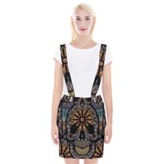 Skull Death Mosaic Artwork Stained Glass Braces Suspender Skirt by Cowasu