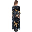 Space Theme Art Pattern Design Wallpaper Button Up Boho Maxi Dress View2