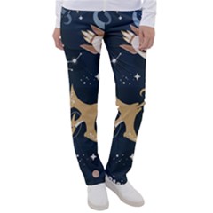 Space Theme Art Pattern Design Wallpaper Women s Casual Pants by Ndabl3x