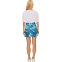 Ocean Waves Sea Abstract Pattern Water Blue Mini Front Wrap Skirt View4