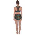 Circuit Hexagonal Geometric Pattern Background Pattern Racerback Boyleg Bikini Set View2