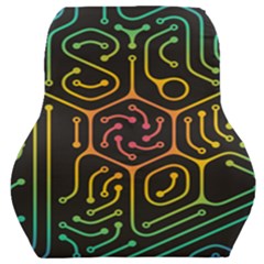 Circuit Hexagonal Geometric Pattern Background Pattern Car Seat Back Cushion  by Ndabl3x
