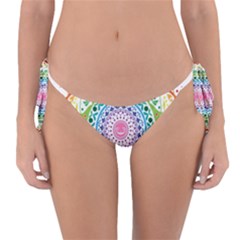 Mandala Pattern Rainbow Pride Reversible Bikini Bottoms by Ndabl3x