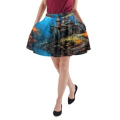Castle Fantasy A-line Pocket Skirt by Ndabl3x
