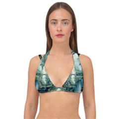 River Forest Wood Nature Double Strap Halter Bikini Top by Ndabl3x