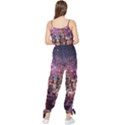Moscow Kremlin Saint Basils Cathedral Architecture  Building Cityscape Night Fireworks Sleeveless Tie Ankle Chiffon Jumpsuit View2