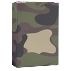 Texture Military Camouflage Repeats Seamless Army Green Hunting Playing Cards Single Design (rectangle) With Custom Box by Cowasu