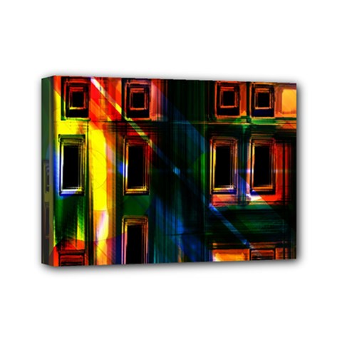 Architecture City Homes Window Mini Canvas 7  X 5  (stretched) by Amaryn4rt