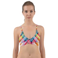 Graphics Colorful Colors Wallpaper Graphic Design Wrap Around Bikini Top by Amaryn4rt