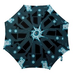 A Completely Seamless Background Design Circuitry Hook Handle Umbrellas (large) by Amaryn4rt