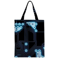 A Completely Seamless Background Design Circuitry Zipper Classic Tote Bag by Amaryn4rt