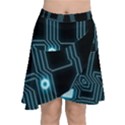 A Completely Seamless Background Design Circuitry Chiffon Wrap Front Skirt View1