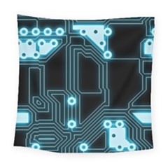 A Completely Seamless Background Design Circuitry Square Tapestry (large) by Amaryn4rt