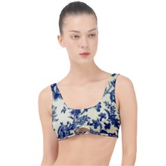 Vintage Blue Drawings On Fabric The Little Details Bikini Top by Amaryn4rt