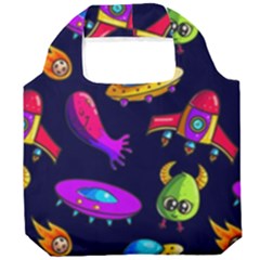 Space Pattern Foldable Grocery Recycle Bag by Amaryn4rt