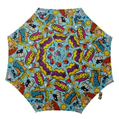 Comic Elements Colorful Seamless Pattern Hook Handle Umbrellas (medium) by Amaryn4rt