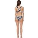 Dot dots round black and white Low Cut Ruffle Edge Bikini Set View4