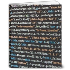 Close Up Code Coding Computer 8  X 10  Hardcover Notebook by Amaryn4rt
