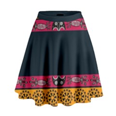Pattern Ornaments Africa Safari Summer Graphic High Waist Skirt by Amaryn4rt
