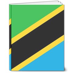 Flag Of Tanzania 8  X 10  Hardcover Notebook by Amaryn4rt