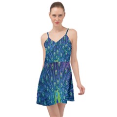 Amazing Peacock Summer Time Chiffon Dress by Simbadda