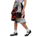 Fourth Of July Independence Day Usa American Pride Kids  Ruffle Flared Wrap Midi Skirt View2