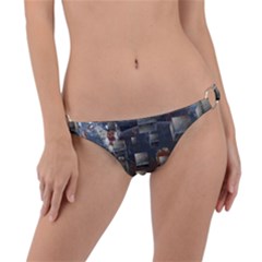 Background Metal Pattern Texture Ring Detail Bikini Bottoms by Celenk