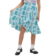 Sea Turtle Sea Animal Kids  Ruffle Flared Wrap Midi Skirt by Dutashop