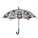 Dog-french-bulldog-seamless-pattern-face-head Hook Handle Umbrellas (Medium) View3