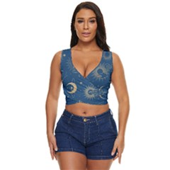 Seamless-galaxy-pattern Women s Sleeveless Wrap Top by uniart180623
