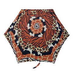 Mixed-animal-skin-print-safari-textures-mix-leopard-zebra-tiger-skins-patterns-luxury-animals-textur Mini Folding Umbrellas by uniart180623