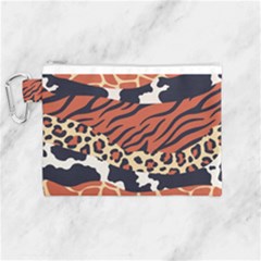 Mixed-animal-skin-print-safari-textures-mix-leopard-zebra-tiger-skins-patterns-luxury-animals-textur Canvas Cosmetic Bag (medium) by uniart180623