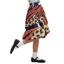 Mixed-animal-skin-print-safari-textures-mix-leopard-zebra-tiger-skins-patterns-luxury-animals-textur Kids  Ruffle Flared Wrap Midi Skirt View3