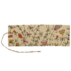 Seamless-pattern-with-different-flowers Roll Up Canvas Pencil Holder (m) by uniart180623