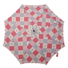 Cute-kawaii-patches-seamless-pattern Hook Handle Umbrellas (medium) by uniart180623