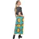 Taco-drawing-background-mexican-fast-food-pattern Velour Split Maxi Skirt View2