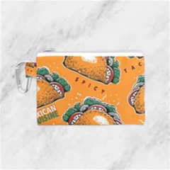 Seamless-pattern-with-taco Canvas Cosmetic Bag (small) by uniart180623